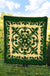 Hawaiian Premium Quilt Royal Pattern - Emerald Green - Polynesian Pride