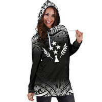 Kosrae Women's Hoodie Dress - Black Fog Style - Polynesian Pride
