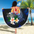 Tahiti Polynesian Beach Blanket - Turtle With Plumeria Flowers - Polynesian Pride