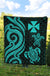 Wallis and Futuna Premium Quilt - Turquoise Tentacle Turtle - Polynesian Pride