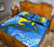 Palau Polynesian Quilt Bed Set - Palau Flag with Polynesian Tattoo - Polynesian Pride