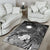 Marshall Islands Custom Personalised Area Rug - Humpback Whale with Tropical Flowers (White) - Polynesian Pride