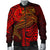 Tahiti Men's Bomber Jacket - Red Shark Polynesian Tattoo - Polynesian Pride