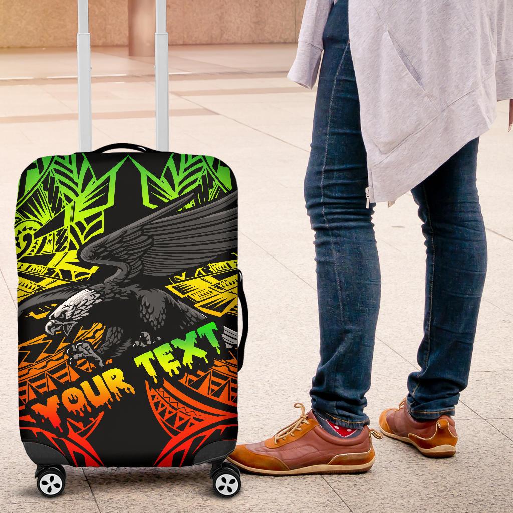 Samoa Polynesian Custom Personalised Luggage Covers - Eagle Tribal Pattern Reggae - Polynesian Pride