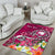 Pohnpei Custom Personalised Area Rug - Turtle Plumeria (Pink) - Polynesian Pride