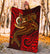 Vanuatu Polynesian Premium Blanket - Red Shark Polynesian Tattoo - Polynesian Pride