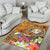 Tonga Custom Personalised Area Rug - Turtle Plumeria (Gold) - Polynesian Pride