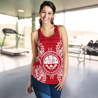 Federated States Of Micronesian Women Tank Top Map Red White - Polynesian Pride