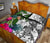 Chuuk Quilt Bed Set White - Turtle Plumeria Banana Leaf - Polynesian Pride