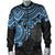 Fiji Polynesian Bomber Jacket (Men) - Blue Turtle - Polynesian Pride