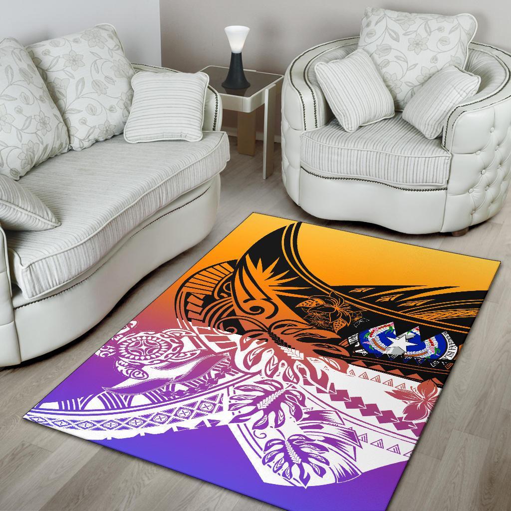 Northern Mariana Islands Area Rug - Tribal Jungle Pattern - Polynesian Pride