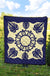 Hawaiian Turtle Coconut Pattern Premium Quilt - Blue - Argu Style - AH - Polynesian Pride