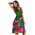 Pohnpei Midi Dress - Turtle Plumeria Banana Leaf - Polynesian Pride