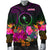 Chuuk Men's Bomber Jacket - Summer Hibiscus - Polynesian Pride