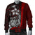 Yap Micronesia Men's Bomber Jackets Red - Turtle With Hook - Polynesian Pride