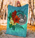 American Samoa Premium Blanket - Tropical Flowers Style - Polynesian Pride