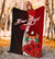 Fiji Polynesian Custom Personalised Premium Blanket - Coat Of Arm With Hibiscus - Polynesian Pride