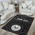 Tahiti Personalised Area Rug - Tahiti Seal In Polynesian Tattoo Style (Black) Black - Polynesian Pride