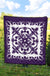 Hawaii Premium Quilt Royal Pattern - Purple And White - Polynesian Pride