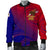 American Samoa Polynesian Men's Bomber Jacket - Bald Eagle (Blue - Red) - Polynesian Pride