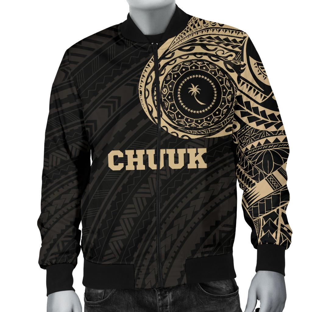 Chuuk Micronesia Tattoo Men's Bomber Jacket - Polynesian Pride