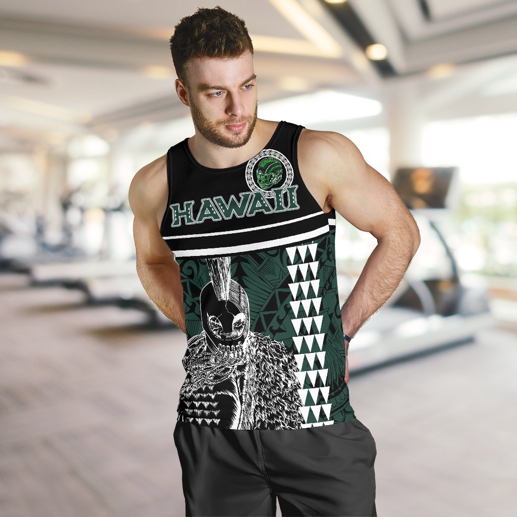 Personalised - Hawaii Kakau Polynesian Warrior Football Men's Tank Top - Rainbow Style - Polynesian Pride