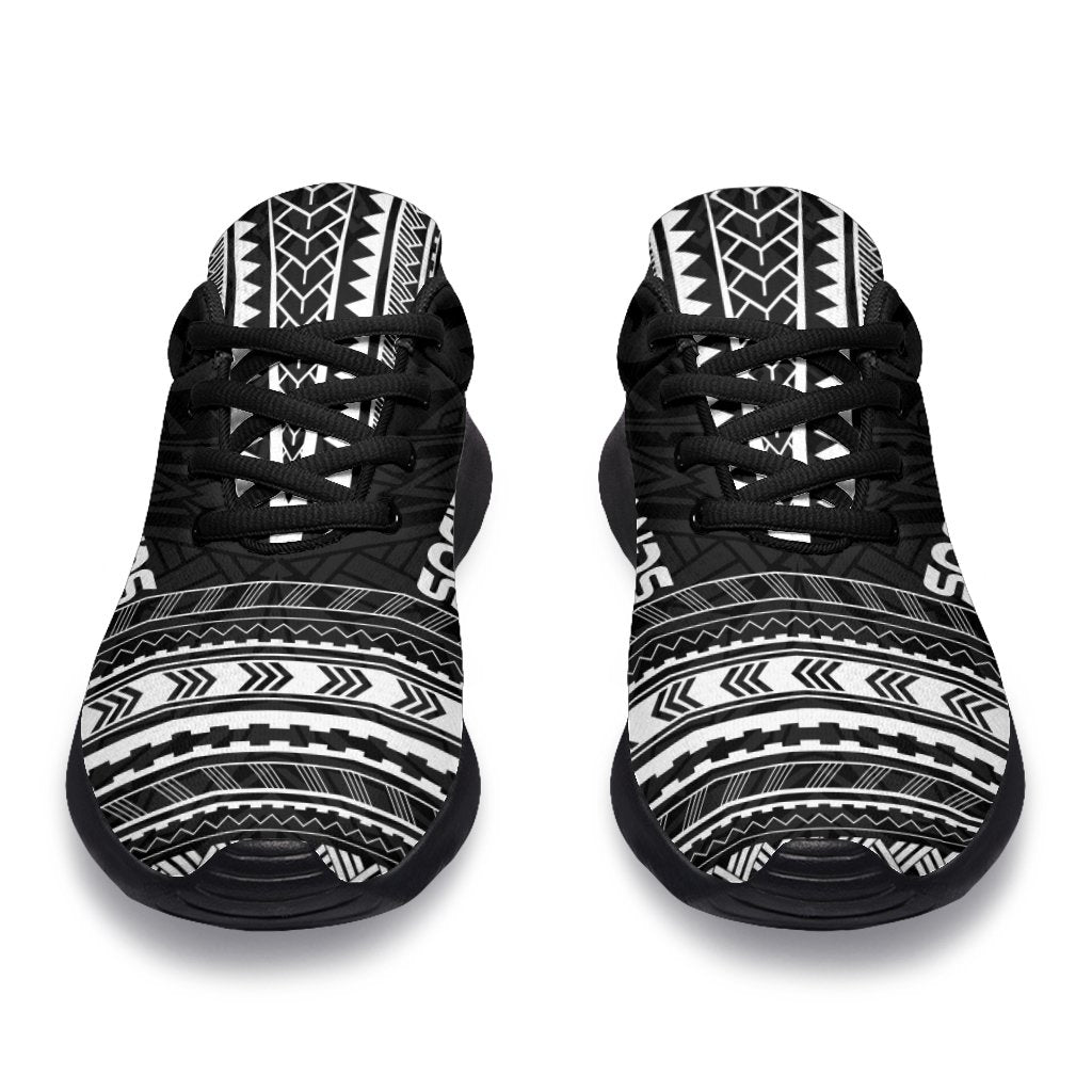 Society Islands Sporty Sneakers - Polynesian Chief Black Version - Polynesian Pride