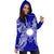 Marshall Islands Polynesian Hoodie Dress Map Blue - Polynesian Pride