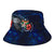 Fiji Polynesian Bucket Hat - Blue Turtle Hibiscus - Polynesian Pride