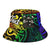 Fiji Custom Personalised Bucket Hat - Rainbow Polynesian Pattern Crest - Polynesian Pride