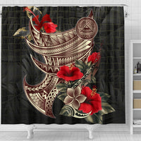 American Samoa Shower Curtain - Polynesian Tribal Vintage Style - Polynesian Pride