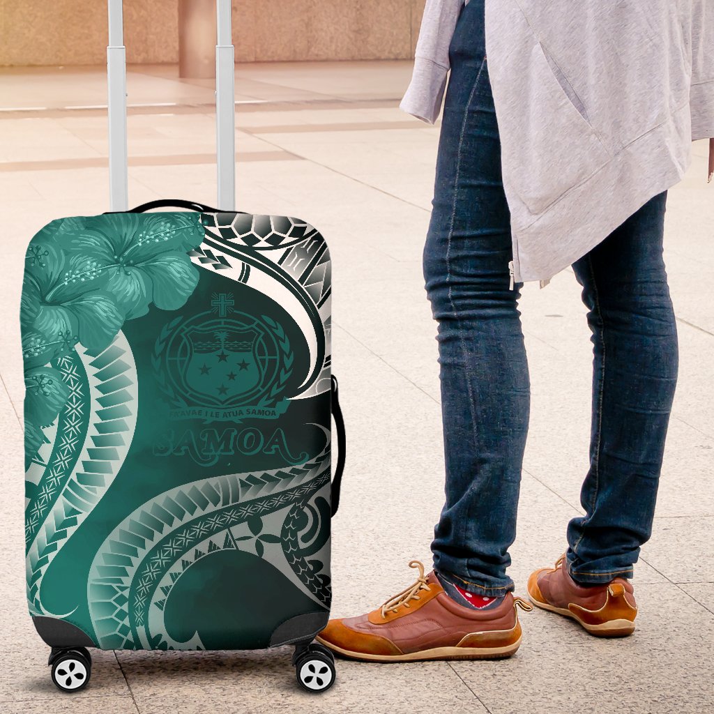 Samoa Luggage Covers - Samoa Seal Wave Style (Green) Green - Polynesian Pride