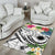 Marshall Islands Polynesian Area Rug - Summer Plumeria (White) - Polynesian Pride