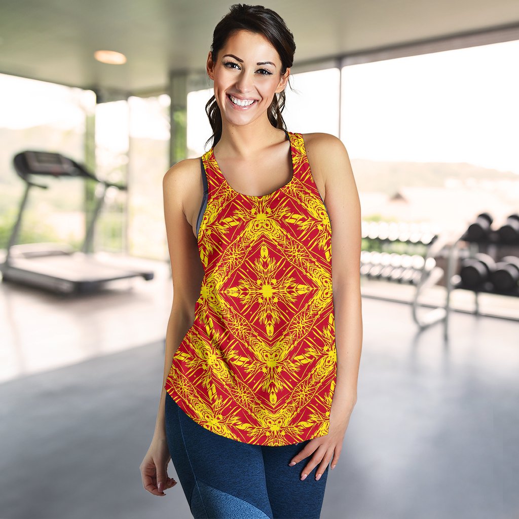 Polynesian Women's Racerback Tank Orange - Polynesian Pride