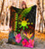 The Philippines Polynesian Personalised Premium Blanket - Hibiscus and Banana Leaves - Polynesian Pride