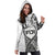 Fiji Rugby Women Hoodie Dress Polynesian Waves Style - Polynesian Pride