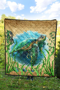 New Zealand Premium Quilt Turtle Manaia Maori Vintage - Polynesian Pride