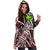 Hawaii Women's Hoodie Dress - Tribal Flower Special Pattern Red Color - Polynesian Pride