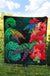 Hawaii Turtle Wave Hibiscus Premium Quilt - Unia Style - Polynesian Pride