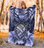 Hawaii Turtle Hibiscus Blue Premium Blanket - Hac Style - AH - Polynesian Pride