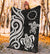 Cook Islands Premium Blanket - White Tentacle Turtle - Polynesian Pride