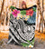 Tahiti Polynesian Premium Blanket - Summer Plumeria (Black) - Polynesian Pride