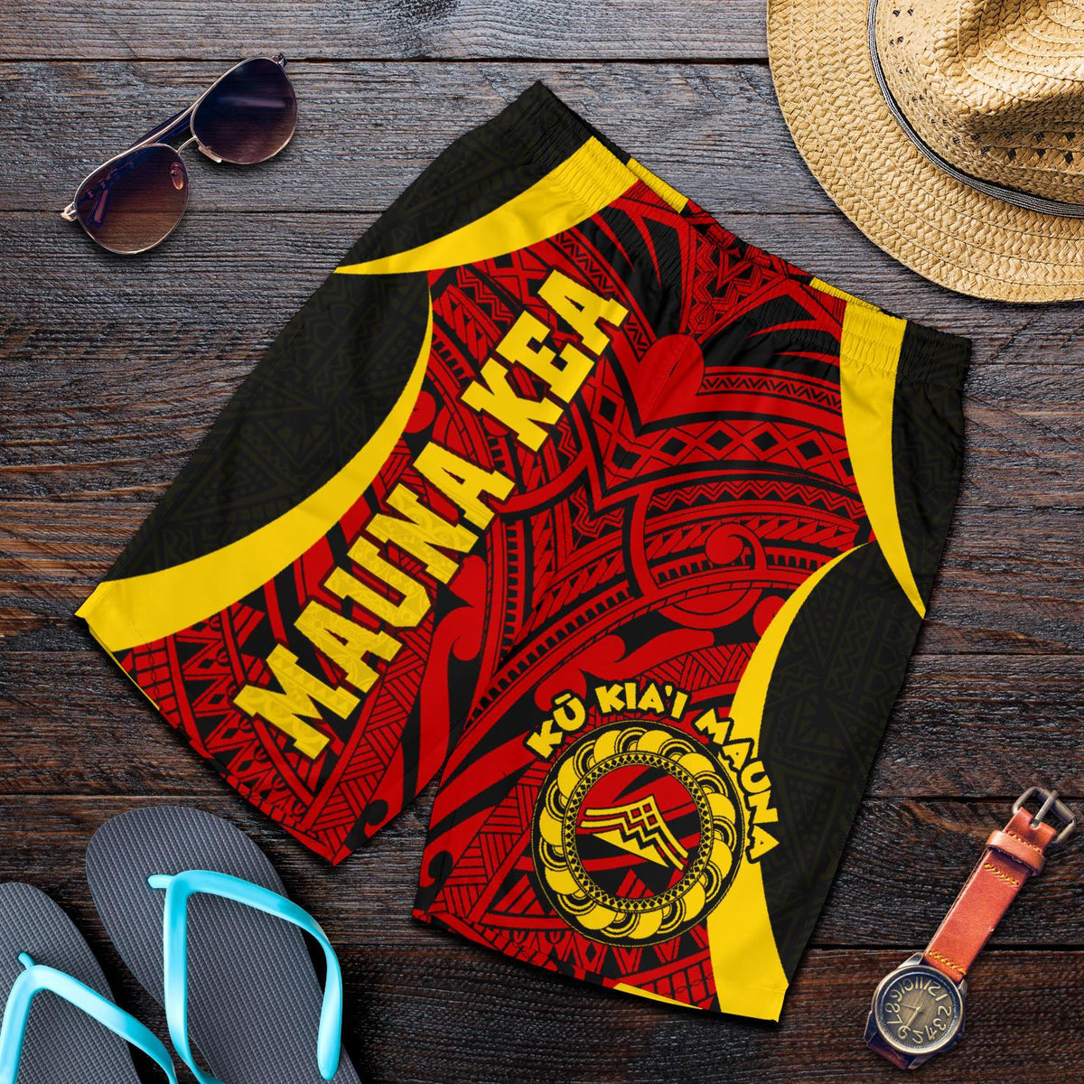 Hawaii Men Shorts - Protect Mauna Kea - Polynesian Pride