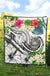 Polynesian American Samoa Premium Quilt - Summer Plumeria (White) - Polynesian Pride