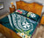 Wallis and Futuna Polynesian Quilt Bed Set - Summer Plumeria (Turquoise) - Polynesian Pride