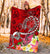 Hawaii Premium Blanket - Turtle Plumeria Polynesian Tattoo Red Color - Polynesian Pride