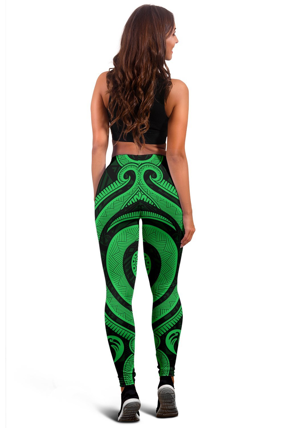 Wallis and Futuna Women's Leggings - Green Tentacle Turtle - Polynesian Pride