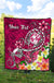 Tonga Custom Personalised Premium Quilt - Turtle Plumeria (Pink) - Polynesian Pride