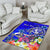 Tonga Custom Personalised Area Rug - Turtle Plumeria (Blue) - Polynesian Pride