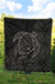 Hawaii Turtle Kanaka Map Hibiscus Poly Premium Quilt - Gray - Polynesian Pride